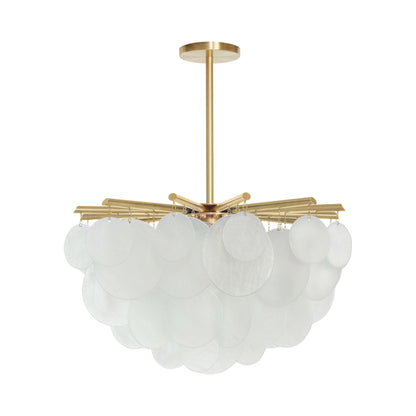 Nimbus Round Pendant Light in Satin Brass (Medium).