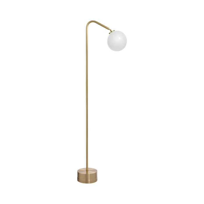 Oscar Floor Lamp in Satin Brass.