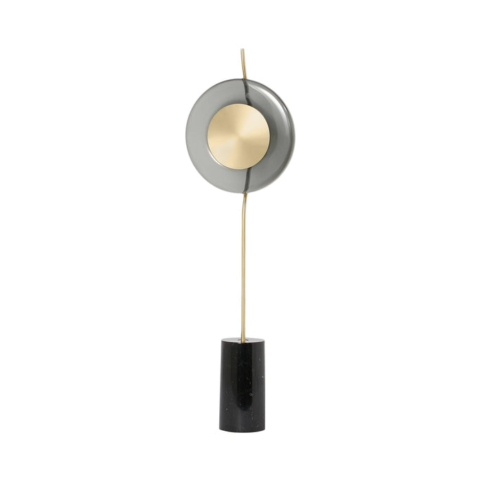 Pendulum LED Floor Lamp in Satin Brass.