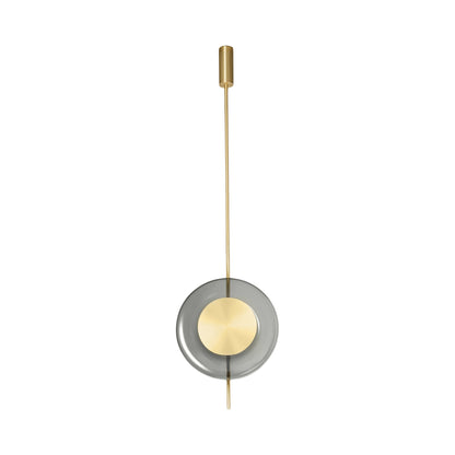 Pendulum LED Pendant Light in Satin Brass.