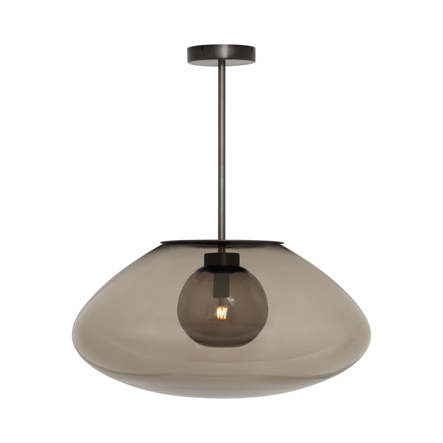 Petra Pendant Light in Dark Bronze/Smoked Glass (Large).