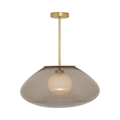 Petra Pendant Light in Satin Brass/Opal Glass (Large).