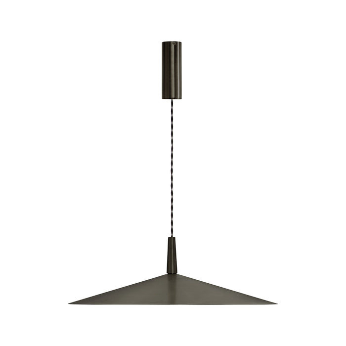 Tinto LED Pendant Light in Dark Bronze/Black Braided Flex (Medium).