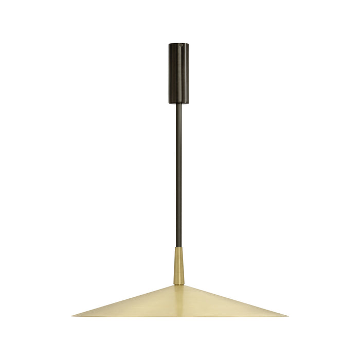 Tinto LED Pendant Light in Satin Brass/Dark Bronze Drop Rod (Medium).