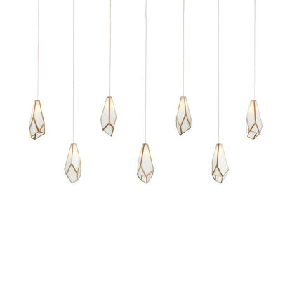 Glace Multi Light Pendant Light in White  (7-Light).