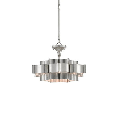 Grand Lotus Chandelier in Silver Leaf (Small).