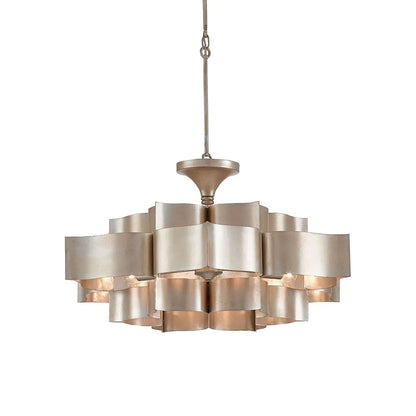 Grand Lotus Chandelier in Silver Leaf (Large).