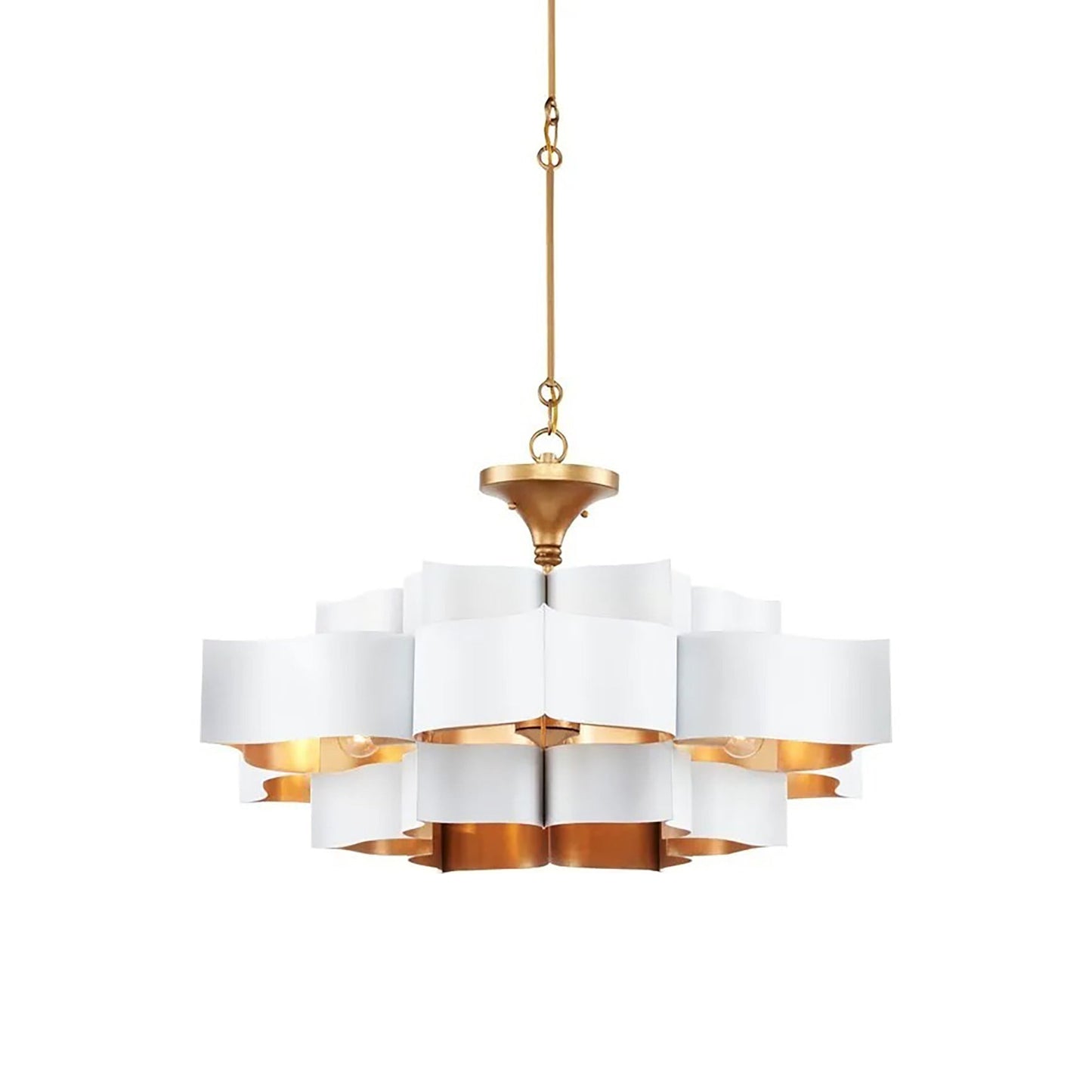 Grand Lotus Chandelier in Sugar White (Large).