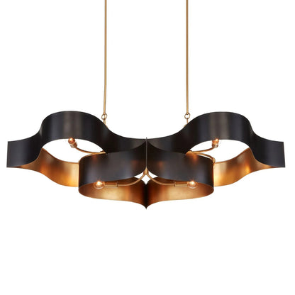 Grand Lotus Linear Pendant Light in Detail.