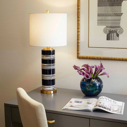 Bristle Brush Table Lamp in office.