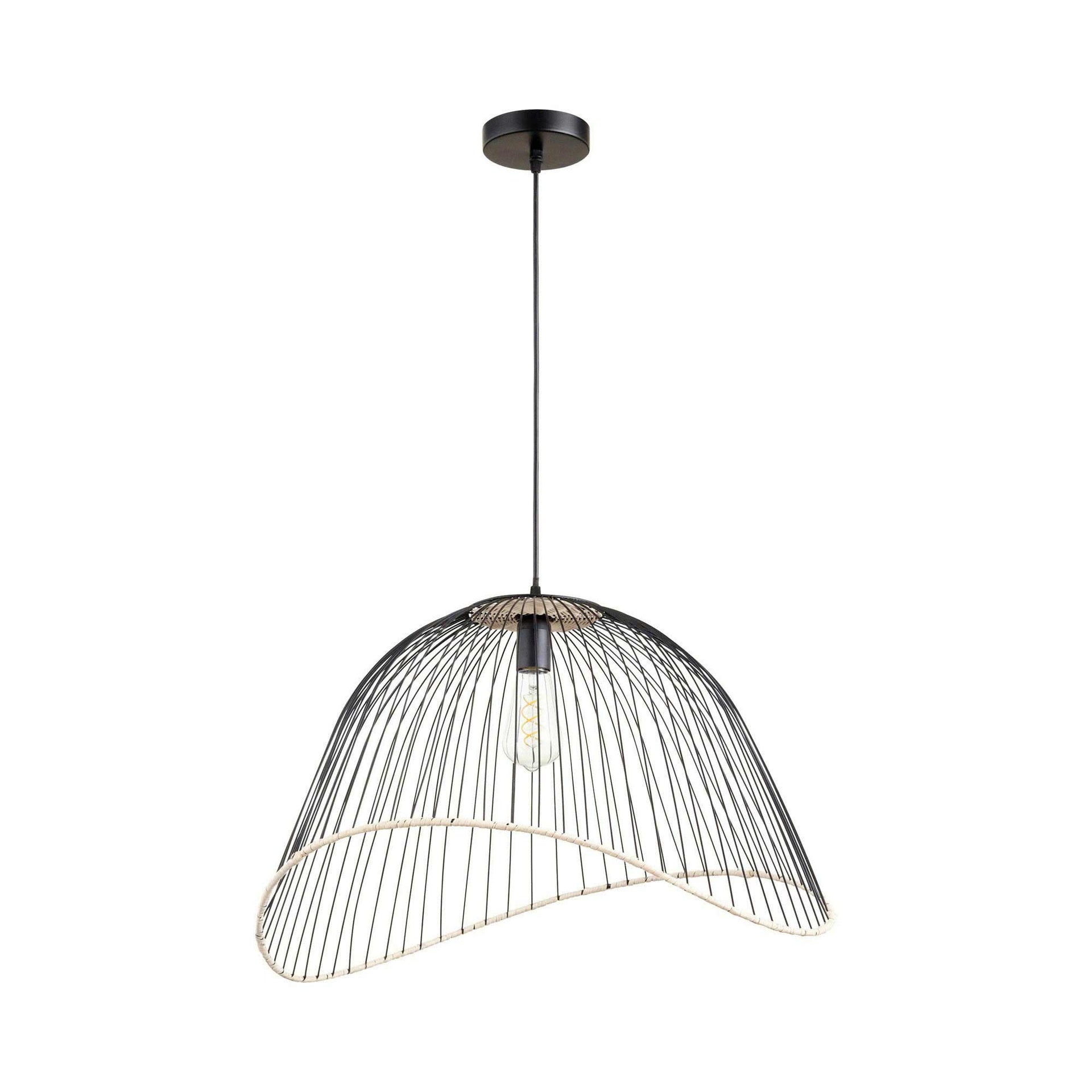 Cloak Matte Black Iron 24" Pendant Light