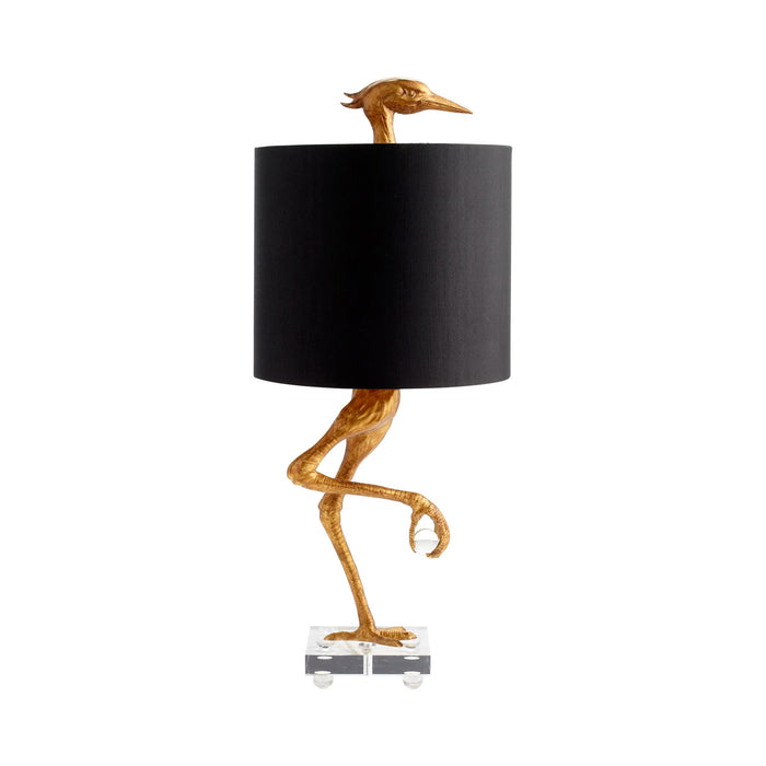 Ibis Table Lamp in Ancient Gold.