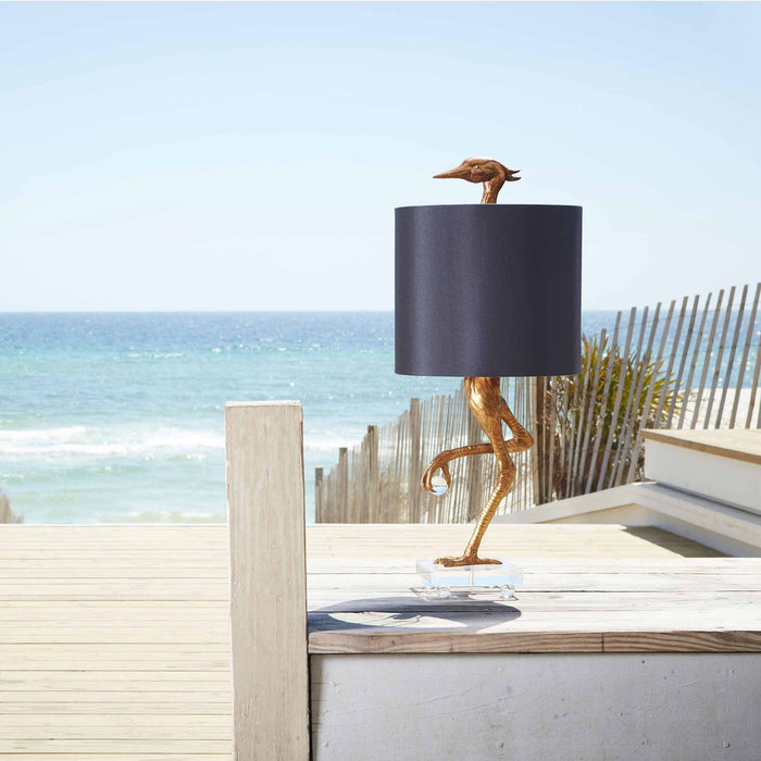 Ibis Table Lamp in Outside Area.