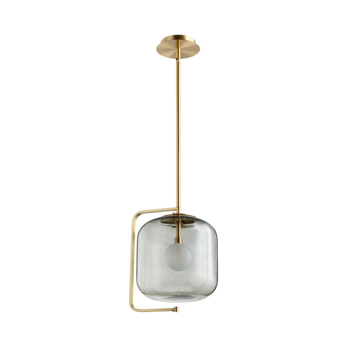 Isotope LED Pendant Light in Aged Brass.