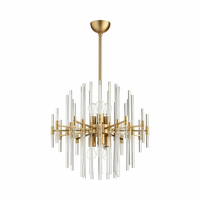 Quebec Pendant Light in 24.75-Inch/Aged Brass.