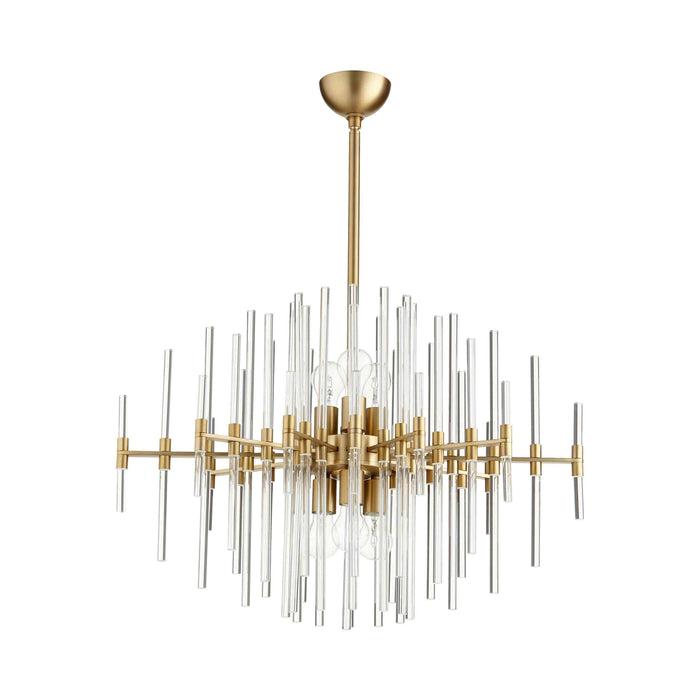 Quebec Pendant Light in 25-Inch/Aged Brass.