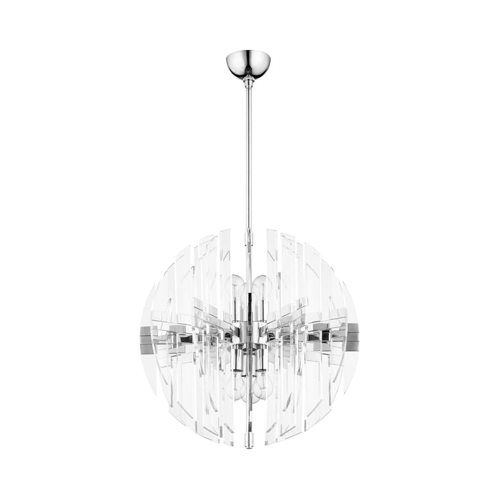 Zion Pendant Light in 23-Inch/Polished Nickel.