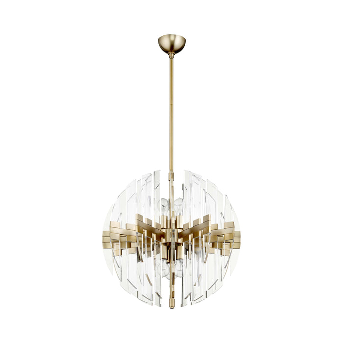 Zion Pendant Light in 23-Inch/Aged Brass.