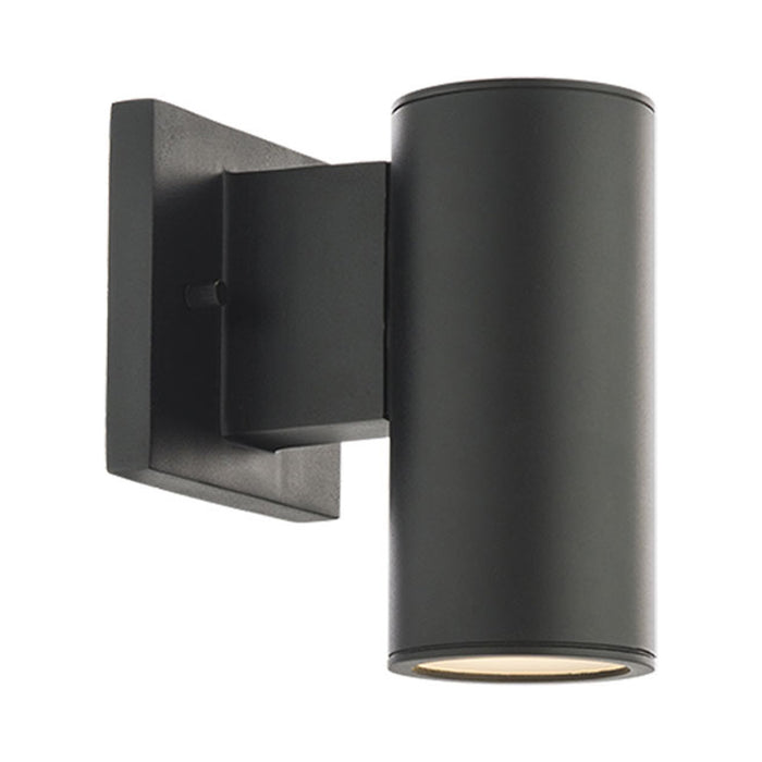 Cylinder Outdoor LED Wall Light in Black (Small).