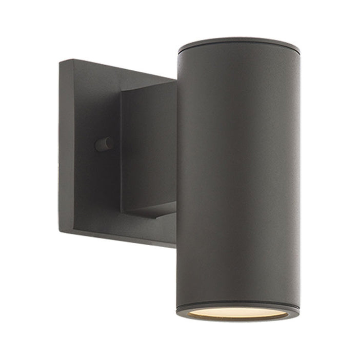Cylinder Outdoor LED Wall Light in Bronze (Small).