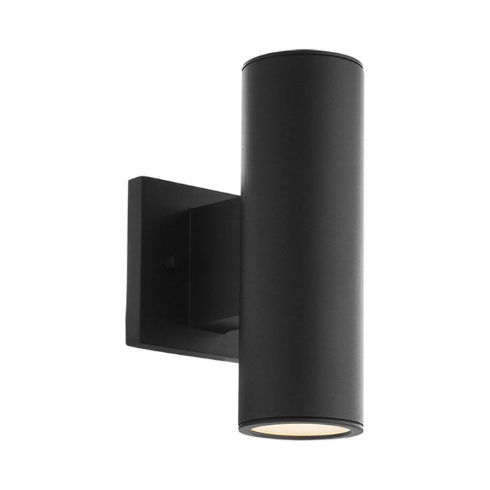 Cylinder Outdoor LED Wall Light in Black (Large).