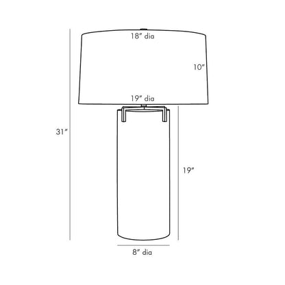 Dale Table Lamp - line drawing.