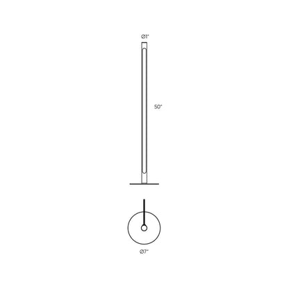 Axis LED Floor Lamp - line drawing.