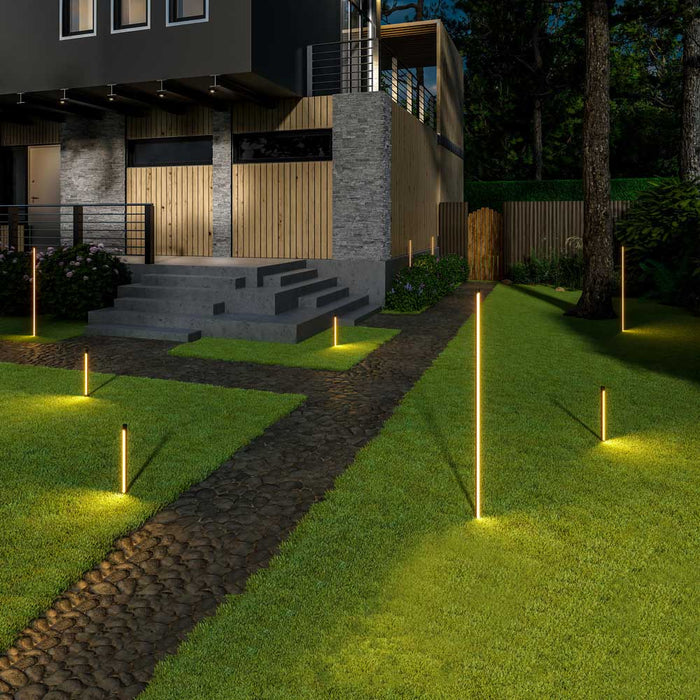 Axis LED Path Light in Outside Area.