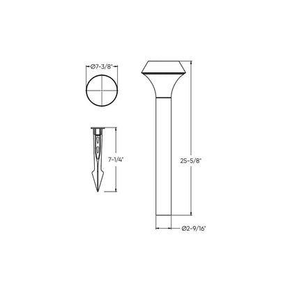 Beacon LED Path Light - line drawing.