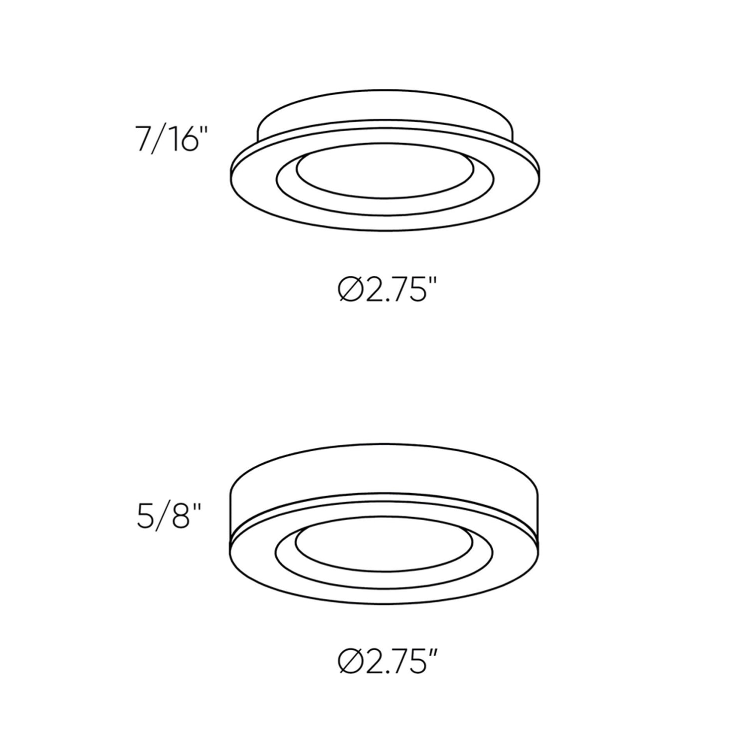 Eco LED Puck Light - line drawing.