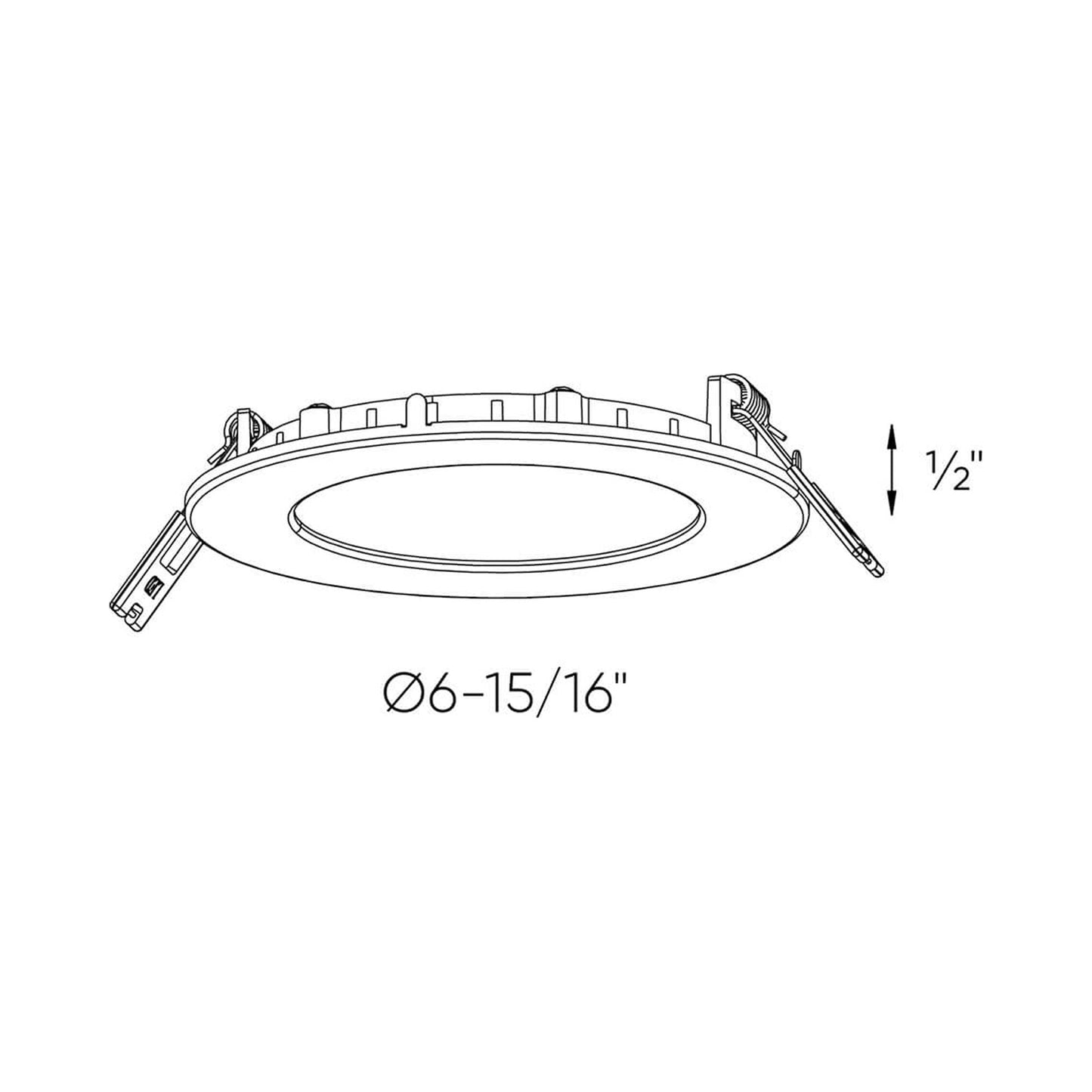 Access LED Recessed Light - line drawing.