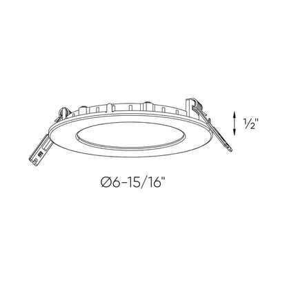 Access LED Recessed Light - line drawing.