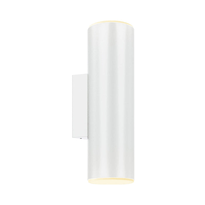 Aden Outdoor LED Wall Light in White.