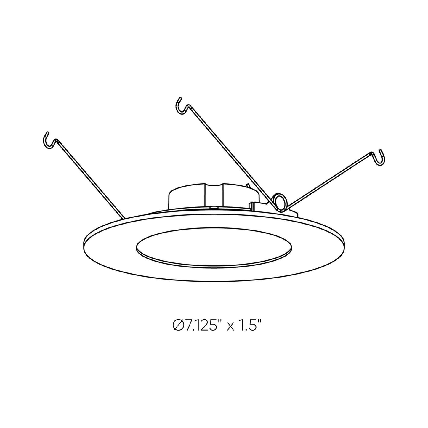 Alter LED Recessed Retrofit Light - line drawing.