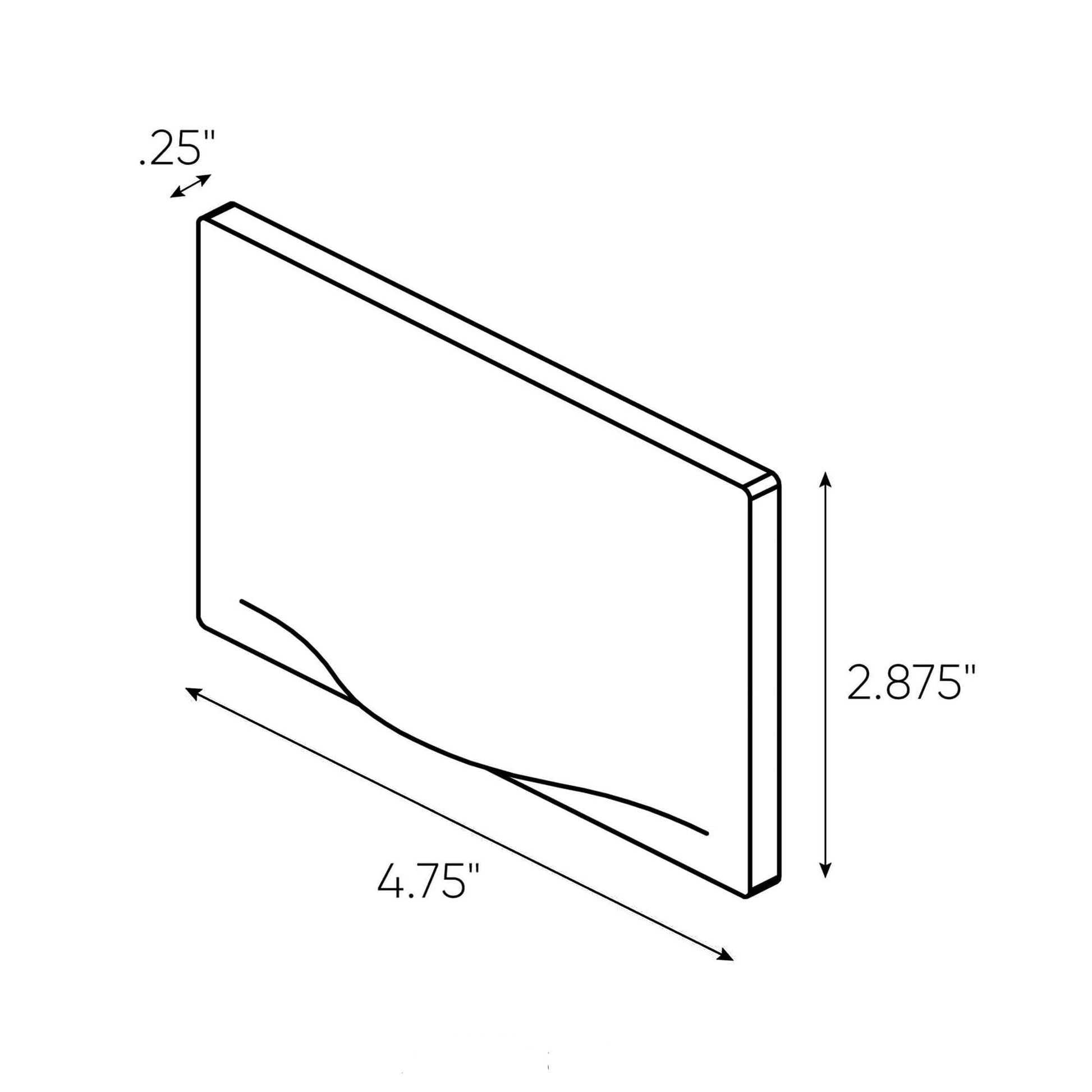 Arc LED Recessed Step Light - line drawing.