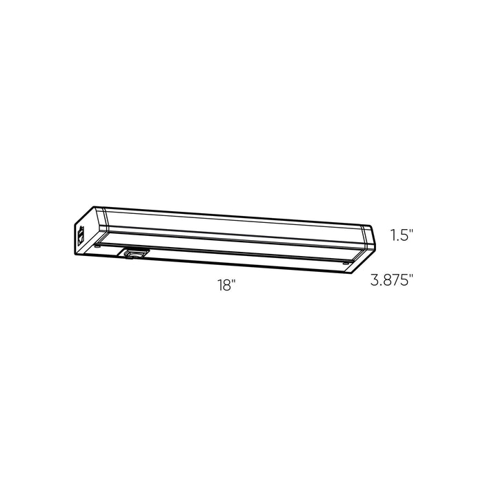 CCT LED Undercabinet Light - line drawing.