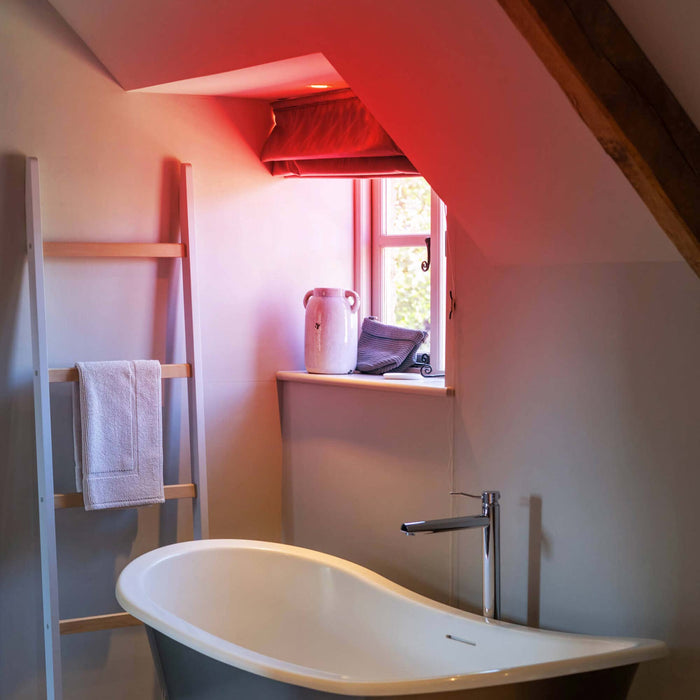 DALS Connect Pro DCPro Smart LED Panel in bathroom.