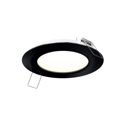 Excel CCT LED Recessed Panel Light in Black (Round/Medium).