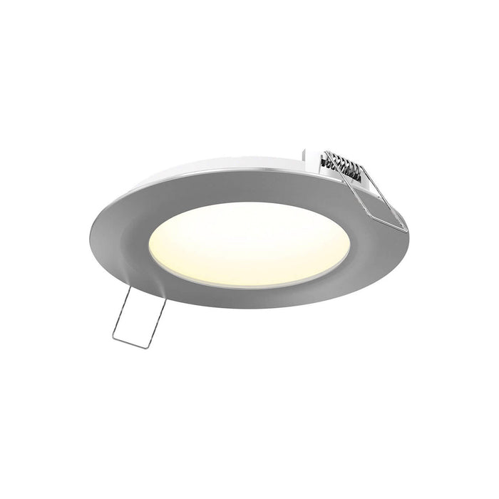 Excel CCT LED Recessed Panel Light in Satin Nickel (Round/Medium).