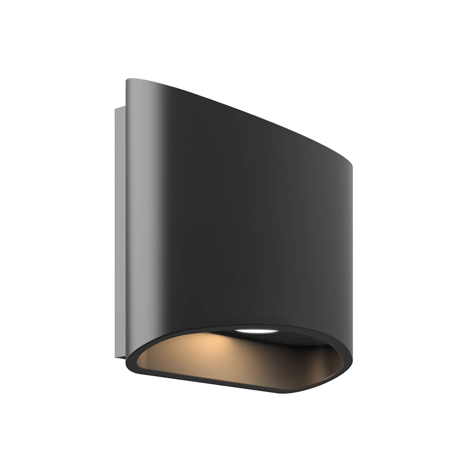 Harlow Outdoor LED Wall Light in Black.