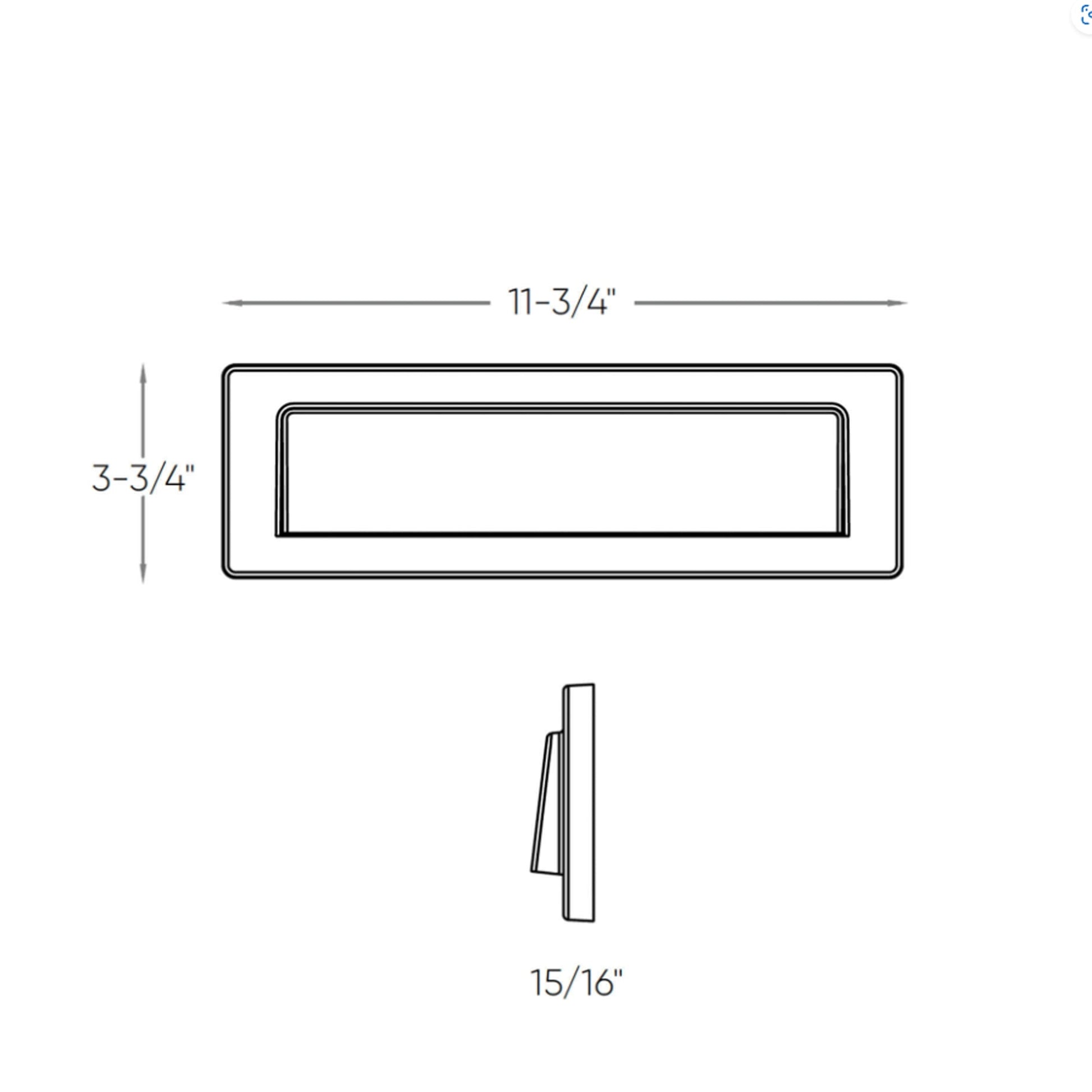 Mason LED Brick Light - line drawing.