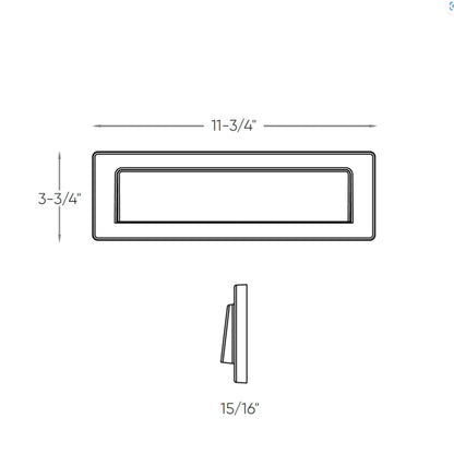 Mason LED Brick Light - line drawing.