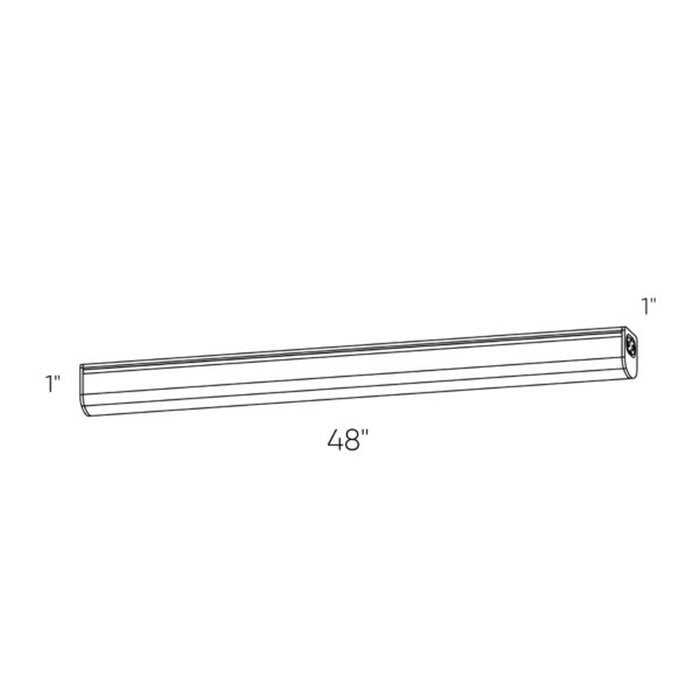 Powerled Linear Undercabinet Lighting - line drawing.