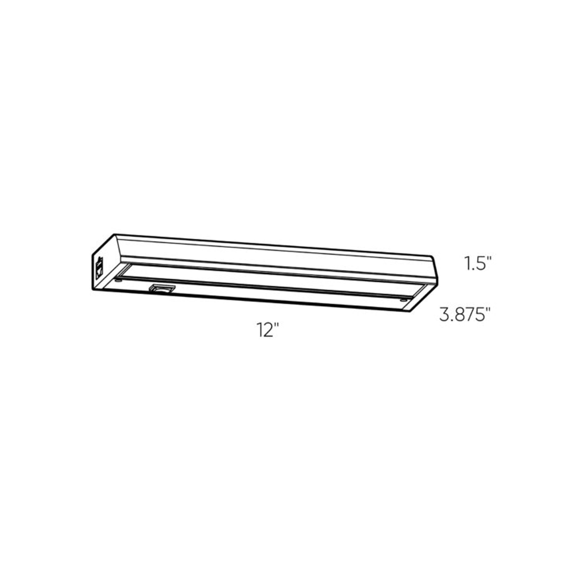 Proled Hardwired Linear Undercabinet Lighting - line drawing.