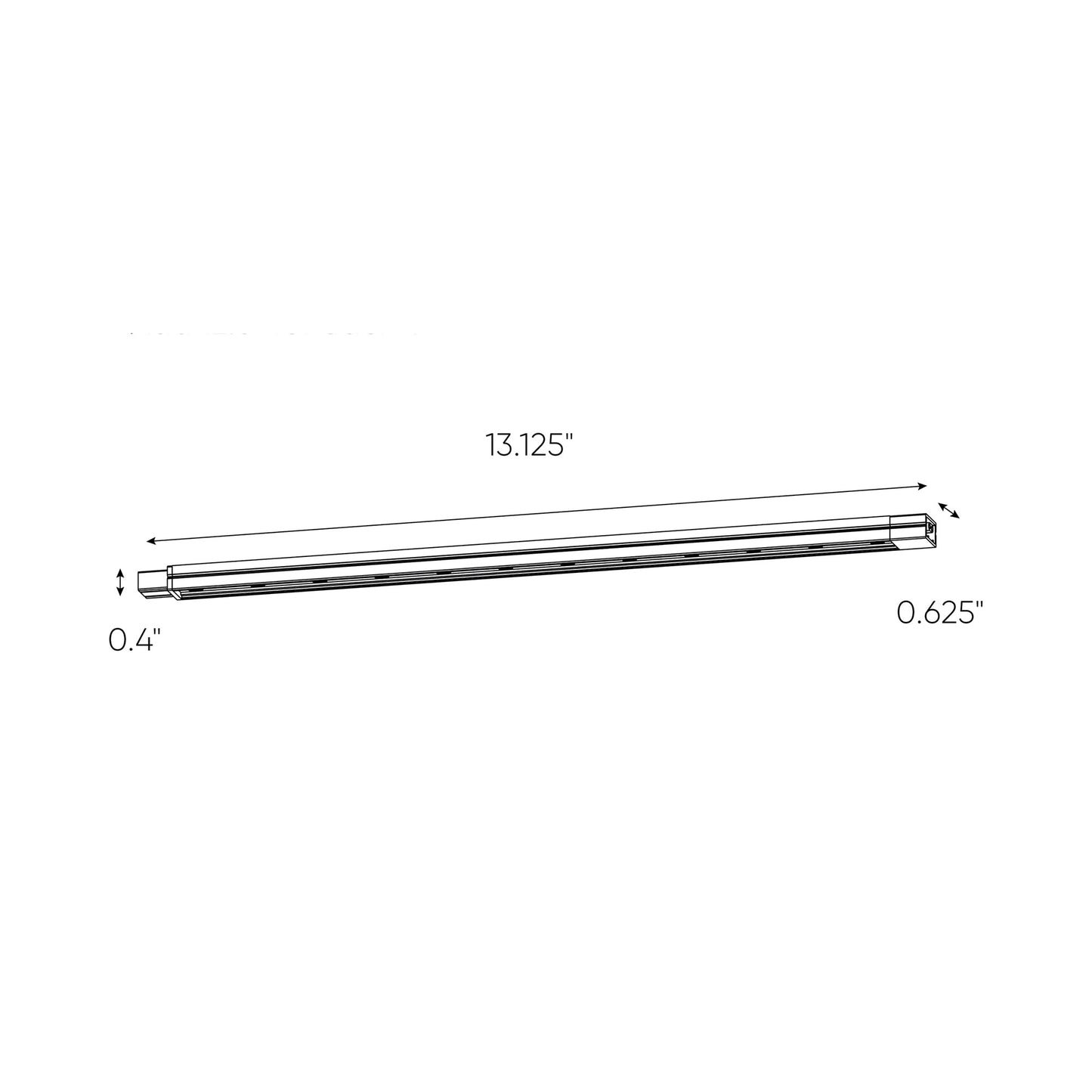 Swivled LED Linear Strip Light - line drawing.