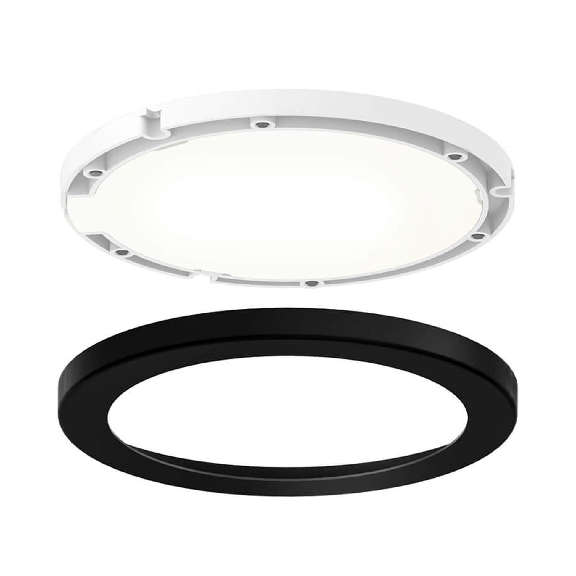 Ultra Slim LED Puck Light in Black/Round.