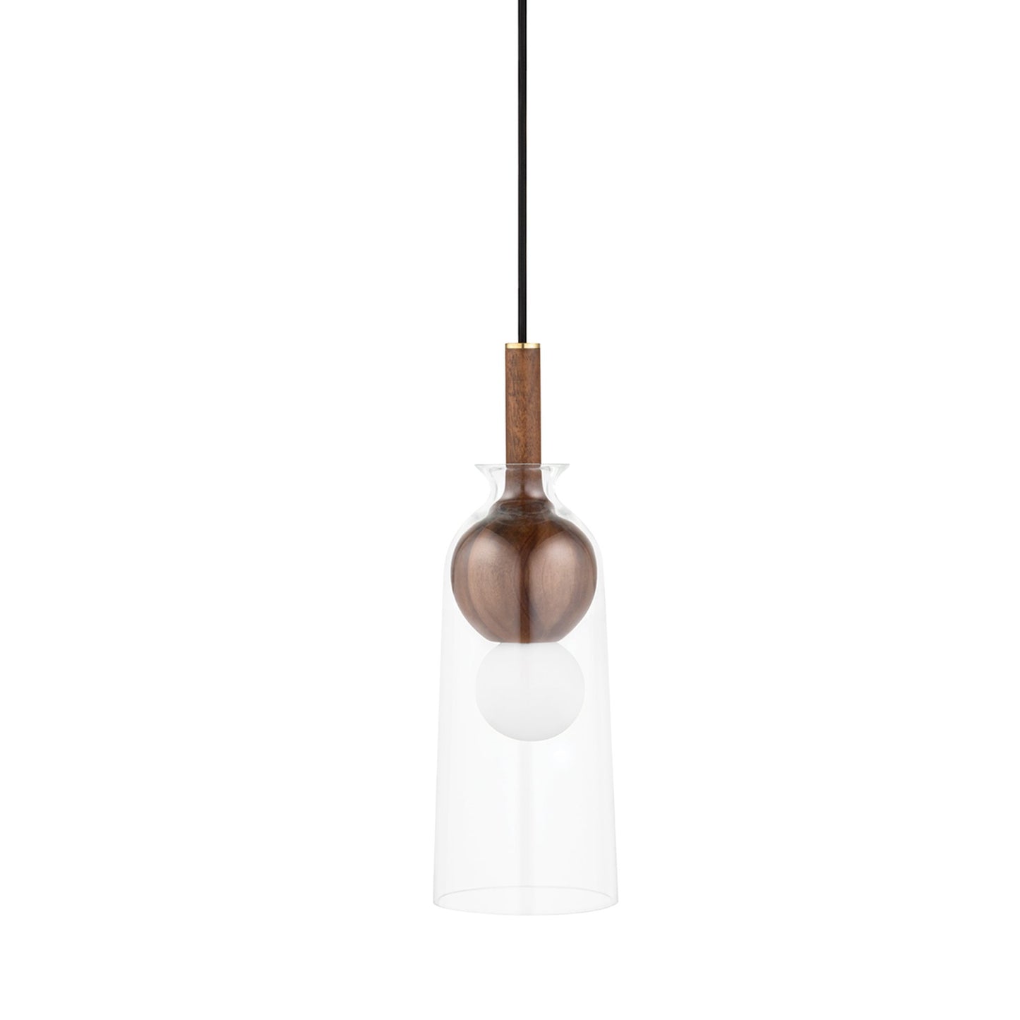 Dani Mini Pendant Light in Wood Tones.