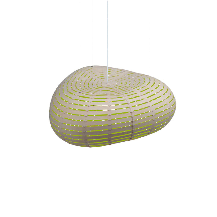 Cloud Pendant Light in Bamboo/Lime (Small).