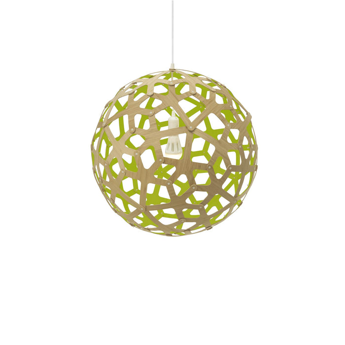 Coral Pendant Light in Bamboo/Lime (Medium).