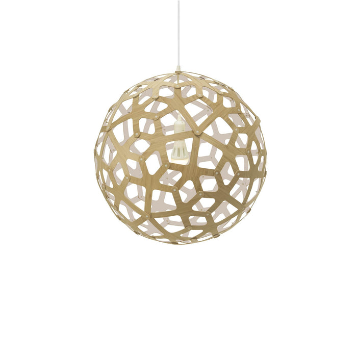 Coral Pendant Light in Bamboo/White (Medium).